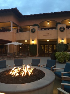Sit by the fire on cool nights at Miramonte Resort - Photo by Jill Weinlein